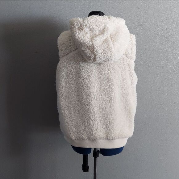 Zyia Active Cream Hooded Teddy Vest Size XL - Picture 5 of 8
